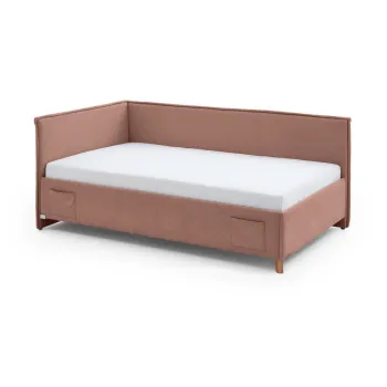 Pat pentru copii roz pe colt 140x200 cm Fun - Meise Mobel imagine