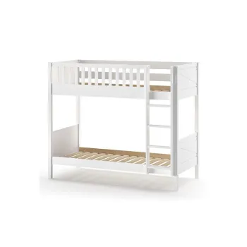 Pat pentru copii supraetajat alb 90x200 cm Scott - Vipack imagine