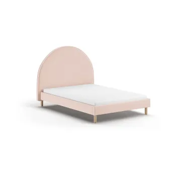 Pat roz tapitat cu somiera 140x200 cm MOON - Vipack imagine