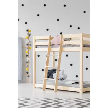 Pat supraetajat din lemn de pin 90x190 cm CLP - Adeko imagine