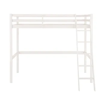 Pat supraetajat din lemn de pin Storaa Alpi2, alb imagine