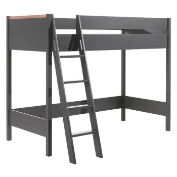 Pat supraetajat pentru copii Vipack London, 90 x 200 cm, gri inchis imagine