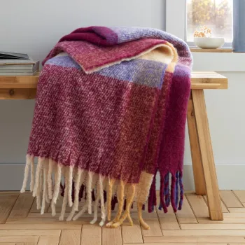 Patura 130x170 cm Mohair Check - Catherine Lansfield imagine