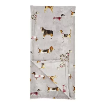 Patura 170x130 cm Country Dogs - Catherine Lansfield imagine