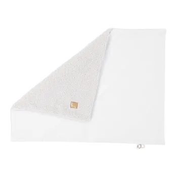 Patura alba pentru copii cu miel 100x77 cm - Meowbaby imagine