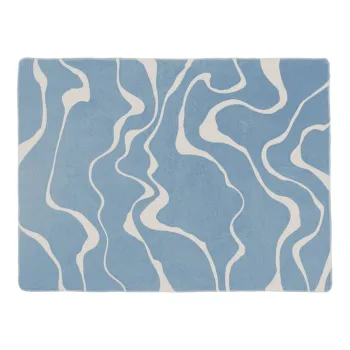 Patura albastra/crem 150x200 cm Felu - noo.ma imagine