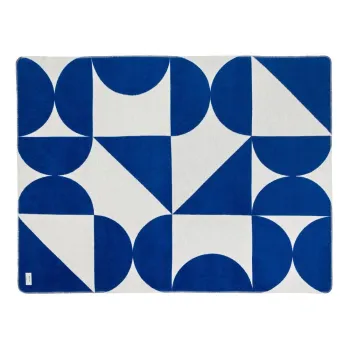 Patura albastra/crem 150x200 cm Tul - noo.ma imagine