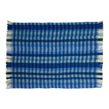 Patura albastra din amestesc de lana 140x200 cm Loom - Hubsch imagine