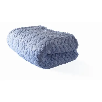 Patura albastra din microplus/cocolino 150x200 cm Rena - Tiseco Home Studio imagine