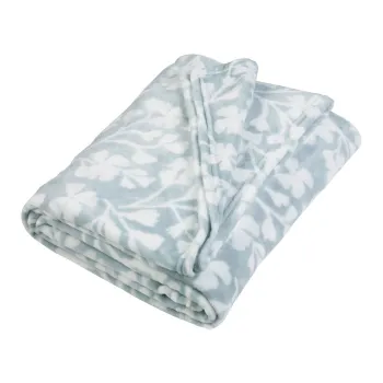 Patura albastra din polar/fleece 200x240 cm Brooke Floral - Catherine Lansfield imagine