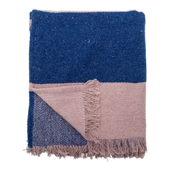 Patura albastra/roz 130x160 cm Cadeo - Bloomingville imagine