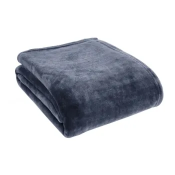 Patura albastru-inchis din microplus/cocolino 130x170 cm Raschel Velvet - Catherine Lansfield imagine
