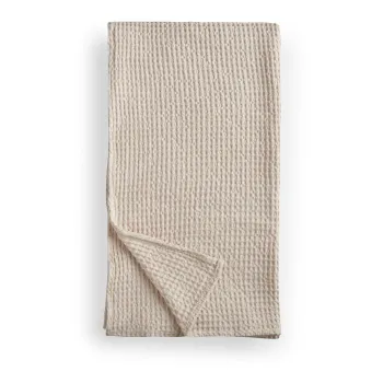 Patura bej din bumbac 150x200 cm Jaipur Chunky Waffle - Pineapple Elephant imagine