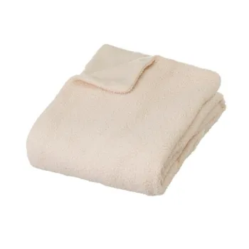 Patura bej din material boucle 160x130 cm Sherpa - Casa Seleccion imagine