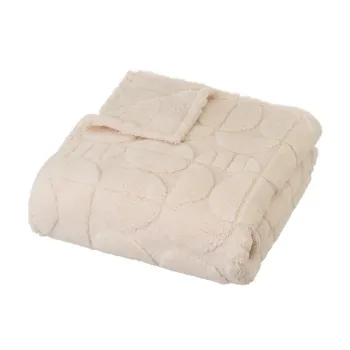 Patura bej din microplus/cocolino 130x160 cm Mid Century - Casa Seleccion imagine