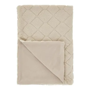 Patura bej din microplus/cocolino 130x170 cm Cosy Diamond - Catherine Lansfield imagine