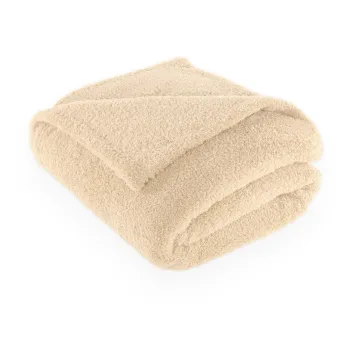 Patura bej din microplus/cocolino 150x200 cm Cocoon - Tiseco Home Studio imagine