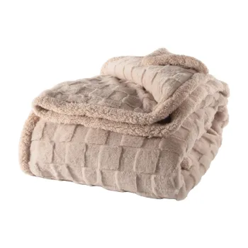 Patura bej din microplus/cocolino 150x200 cm Rava - Tiseco Home Studio imagine