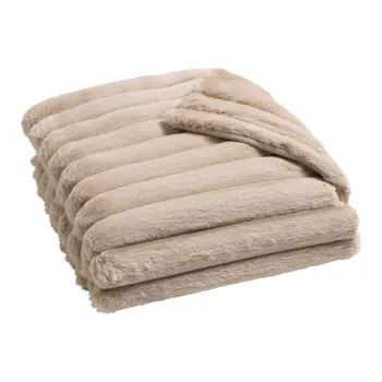 Patura bej din microplus/cocolino 180x220 cm Boudoir - douceur d'interieur imagine
