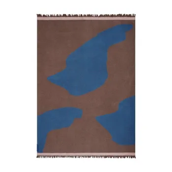 Patura burgundy/albastra din bumbac reciclat pentru TV 130x175 cm Studio - Mette Ditmer Denmark imagine