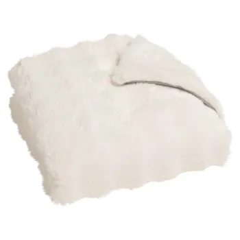 Patura crem din microplus/cocolino 125x150 cm Mounty - douceur d'interieur imagine