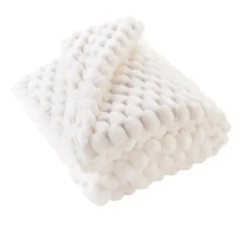 Patura crem din microplus/cocolino 220x240 cm Frosty - douceur d'interieur imagine