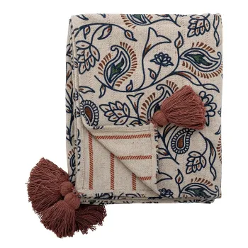 Patura din amestec de bumbac 130x160 cm Paisley - Bloomingville imagine