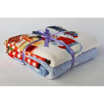 Patura din amestec de bumbac 150x200 cm cu model de Craciun - Mila Home imagine