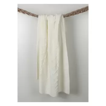 Patura din amestec de bumbac pentru copii Homemania Decor Baby Baby, 90 x 90 cm, alb imagine