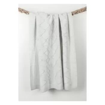 Patura din amestec de bumbac pentru copii Homemania Decor Baby Baby, 90 x 90 cm, albastru deschis imagine