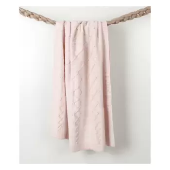 Patura din amestec de bumbac pentru copii Homemania Decor Baby Baby, 90 x 90 cm, roz imagine