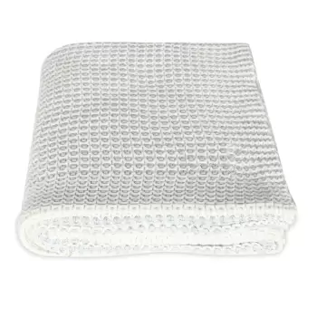 Patura din bumbac pentru copii Homemania Decor Lucky 90 x 90 cm, gri deschis imagine