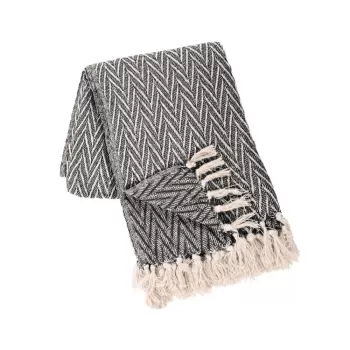 Patura din bumbac reciclat 130x170 cm Alpana - Tiseco Home Studio imagine