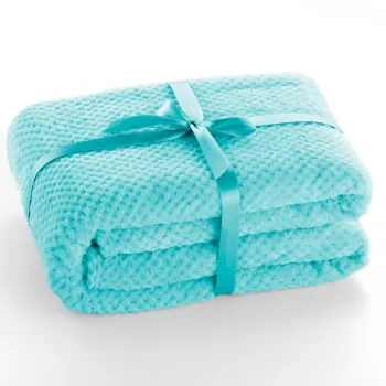 Patura din microfibra DecoKing Henry, 150 x 70 cm, turcoaz imagine