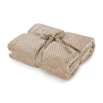 Patura din microfibra DecoKing Henry, 170 x 210 cm, maro deschis imagine