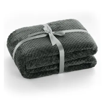 Patura din microfibra DecoKing Henry 240 x 220 cm, gri inchis imagine