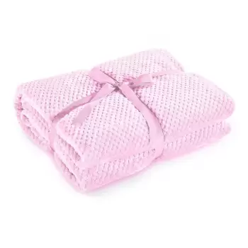 Patura din microfibra DecoKing Henry, 70 x 150 cm, roz pudra imagine