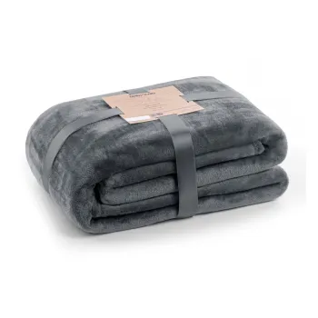 Patura din microfibra DecoKing Mic, 150 x 200 cm, gri inchis imagine