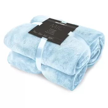 Patura din microfibra DecoKing Mic, 160 x 210 cm, albastru deschis imagine