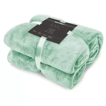 Patura din microfibra DecoKing Mic, 160 x 210 cm, verde menta imagine
