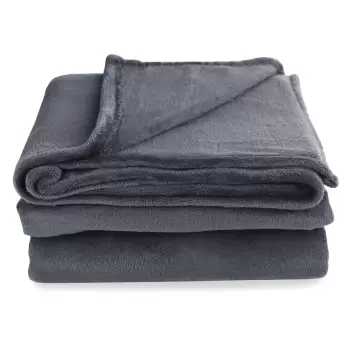 Patura din microfibra DecoKing Mic, 220 x 240 cm, gri inchis imagine