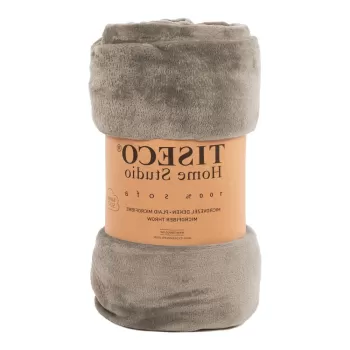 Patura din microplus Tiseco Home Studio, 130 x 160 cm, maro imagine