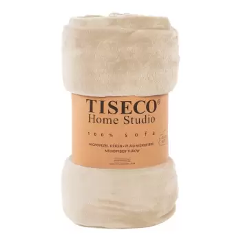 Patura din microplus Tiseco Home Studio, 150 x 200 cm, bej imagine