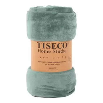 Patura din microplus Tiseco Home Studio, 220 x 240 cm, verde imagine