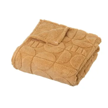 Patura galbena din microplus/cocolino 130x160 cm Mid Century - Casa Seleccion imagine