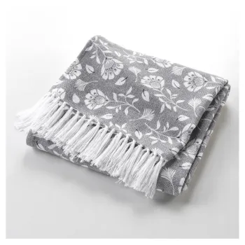 Patura gri 125x150 cm Flavie - douceur d'interieur imagine