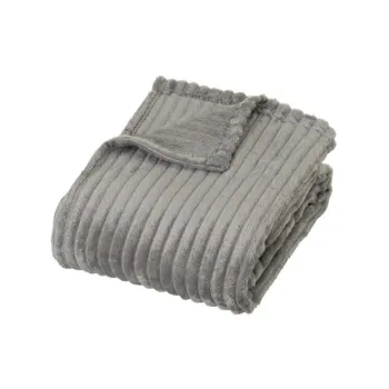 Patura gri din microplus/cocolino 130x160 cm Fur Velvet - Casa Seleccion imagine