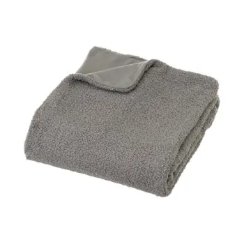 Patura gri din sherpa 130x160 cm Sherpa Boucle - Casa Seleccion imagine
