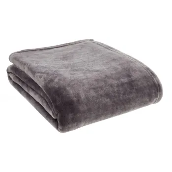 Patura gri inchis din microplus/cocolino 130x170 cm Raschel Velvet - Catherine Lansfield imagine