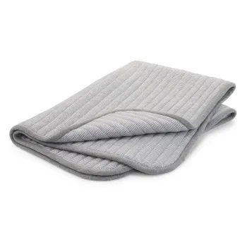 Patura gri pentru caini din bumbac 75x100 cm Onda Pebble M - MiaCara imagine